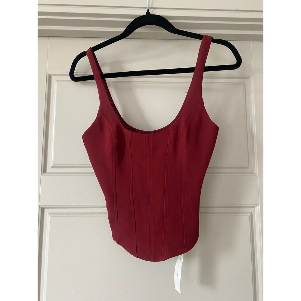 NWT Reformation Seren Top in Chianti Crimson Red Size 2 - Picture 3 of 8